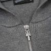 CHROME HEARTS パーカー グレー レザークロスパッチ