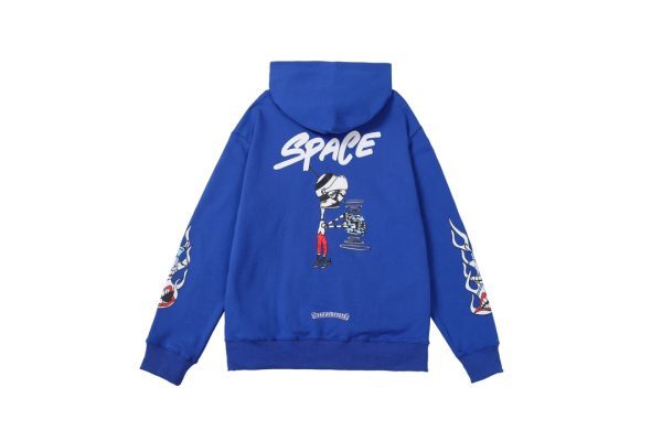 13434625008410062 CHROME HEARTS パーカー ブルー クロスロゴ