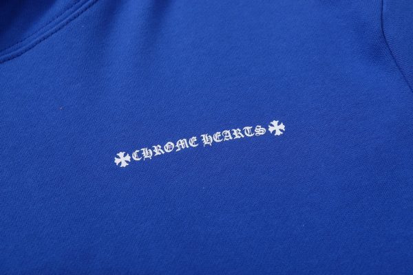 13434625011429030 CHROME HEARTS パーカー ブルー クロスロゴ