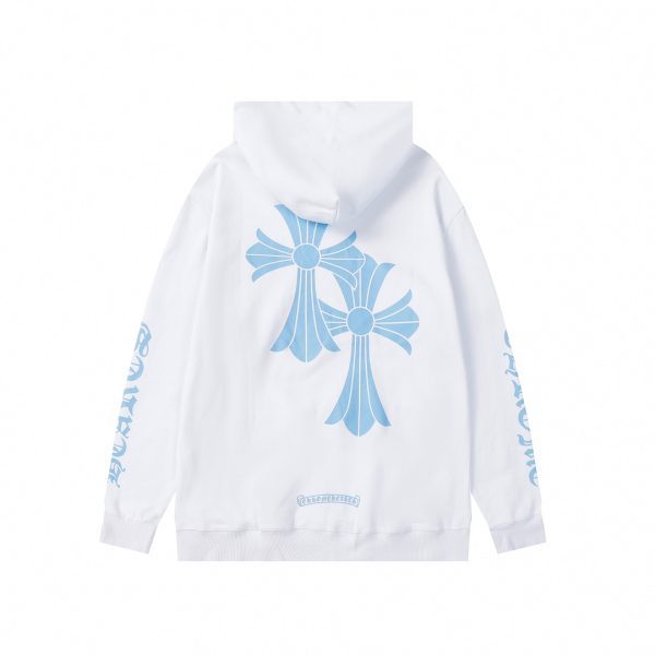 CHROME HEARTS パーカー ホワイト ダブルクロス
