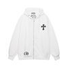 CHROME HEARTS パーカー ブラック クロス刺繍シックルジップ