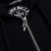 CHROME HEARTS パーカー ブラック クロス刺繍シックルジップ