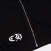 CHROME HEARTS パーカー ブラック クロス刺繍シックルジップ