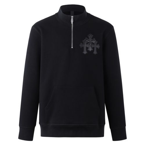 13434630560682621 CHROME HEARTS ハーフジップパーカー 黑