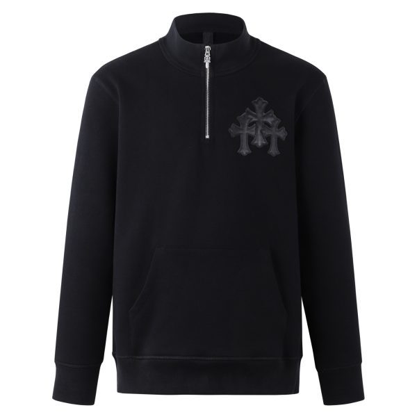 CHROME HEARTS ハーフジップパーカー 黑