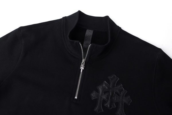 CHROME HEARTS ハーフジップパーカー 黑
