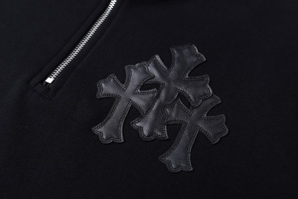 CHROME HEARTS ハーフジップパーカー 黑
