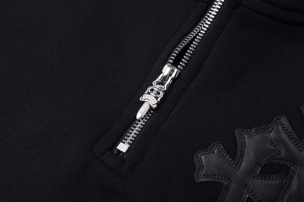 CHROME HEARTS ハーフジップパーカー 黑