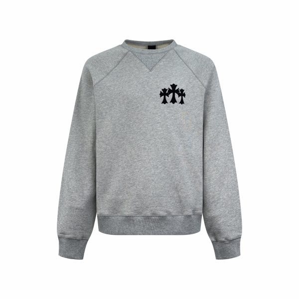 CHROME HEARTS ラウンドネックパーカー 浅灰