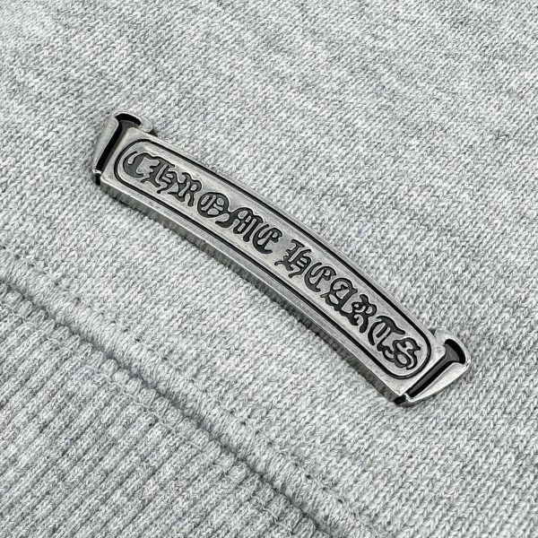 CHROME HEARTS ラウンドネックパーカー 浅灰