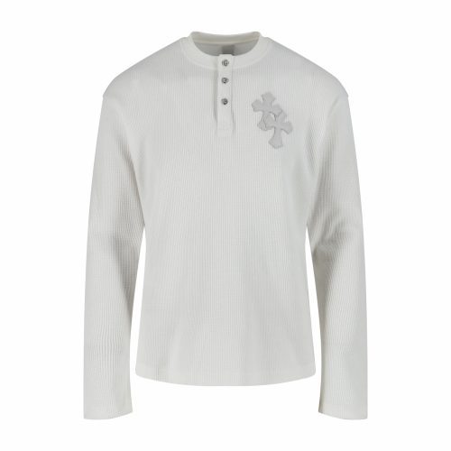 13434630621546465 CHROME HEARTS ヘンリーネックシャツ 白