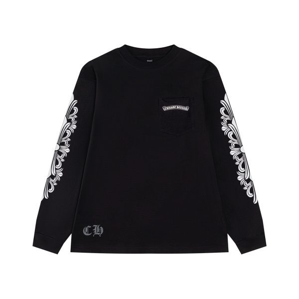 13434630703061127 CHROME HEARTS ラウンドネックパーカー 黑