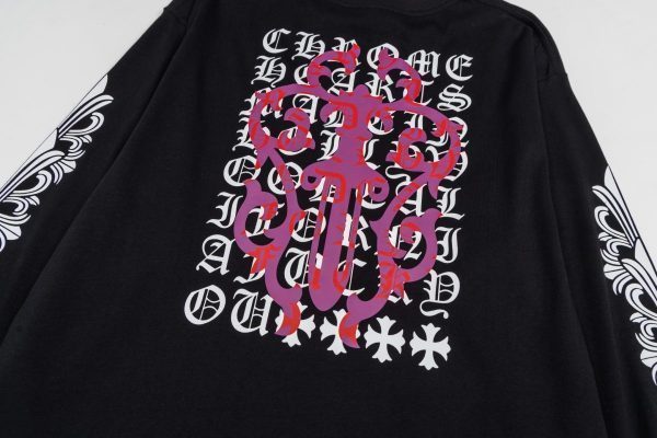 13434630704252638 CHROME HEARTS ラウンドネックパーカー 黑