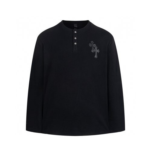 13434630768425683 CHROME HEARTS ヘンリーネックシャツ 黑