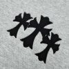 CHROME HEARTS ラウンドネックパーカー 浅灰
