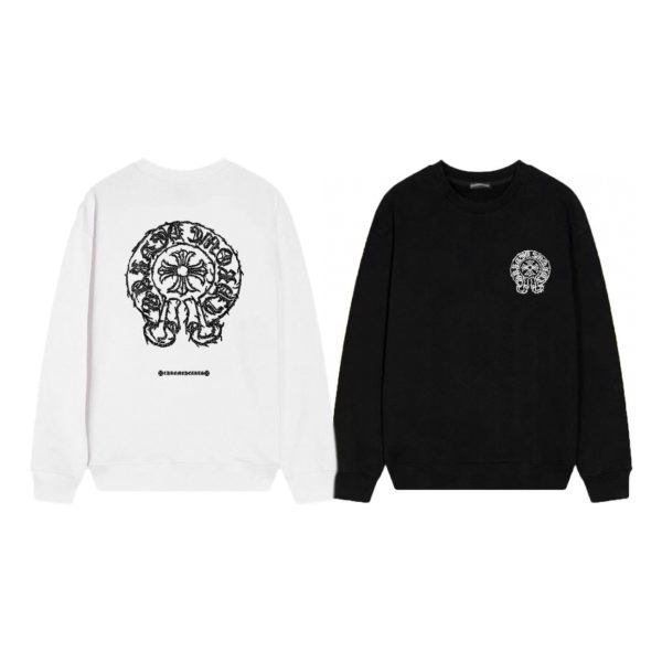 CHROME HEARTS ラウンドネックパーカー 白