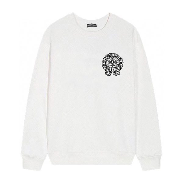 CHROME HEARTS ラウンドネックパーカー 白