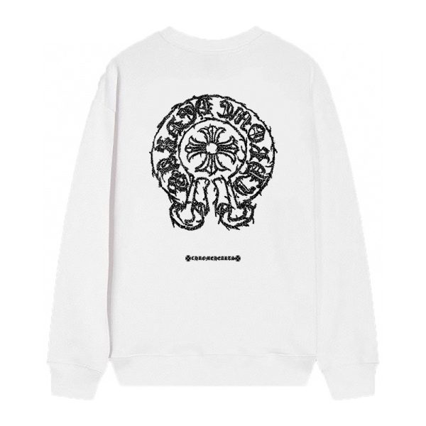 CHROME HEARTS ラウンドネックパーカー 白