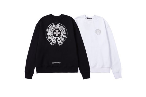 13434630940914851 CHROME HEARTS ラウンドネックパーカー 黑白