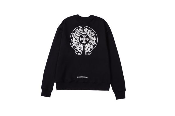 13434630944882277 CHROME HEARTS ラウンドネックパーカー 黑白