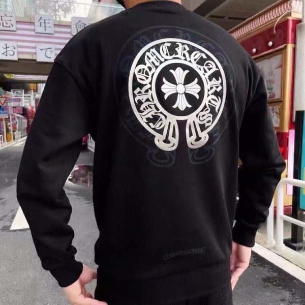 13434630950968278 CHROME HEARTS ラウンドネックパーカー 黑白