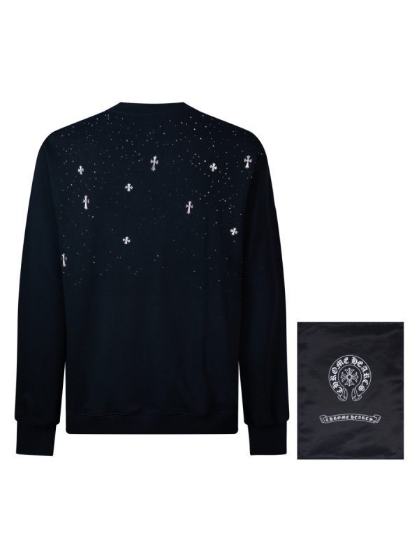 13434630995029673 CHROME HEARTS ラウンドネックパーカー 黑