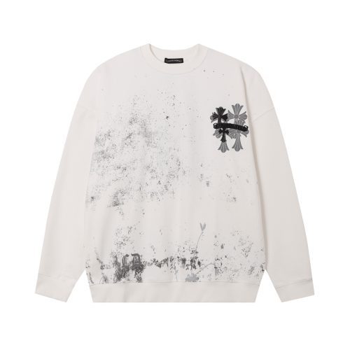 13434631028945557 CHROME HEARTS ラウンドネックパーカー 白