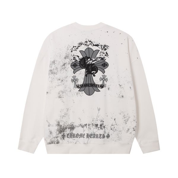 13434631030435451 CHROME HEARTS ラウンドネックパーカー 白