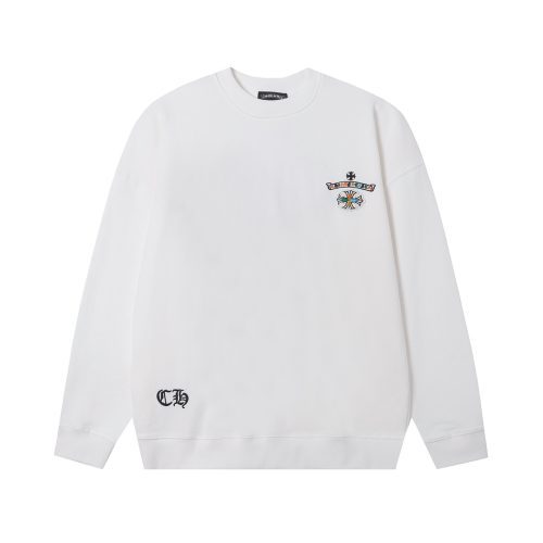 CHROME HEARTS ラウンドネックパーカー 白
