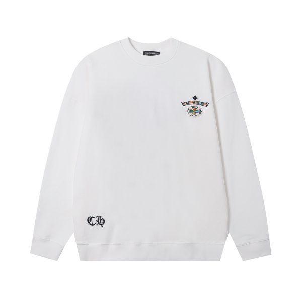 CHROME HEARTS ラウンドネックパーカー 白