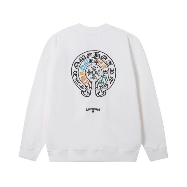 CHROME HEARTS ラウンドネックパーカー 白