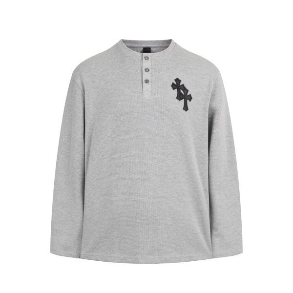 CHROME HEARTS ヘンリーネックシャツ 灰