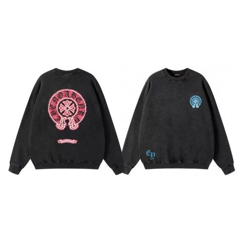 13434631171459612 CHROME HEARTS ラウンドネックパーカー 黑