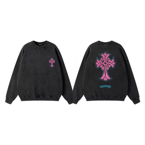 13434631183129856 CHROME HEARTS ラウンドネックパーカー 黑