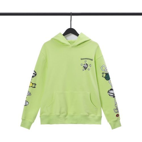 13434631228127826 CHROME HEARTS パーカー 荧光绿