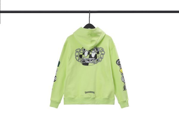 13434631230538028 CHROME HEARTS パーカー 荧光绿