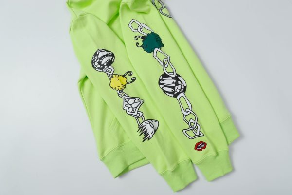 13434631235372544 CHROME HEARTS パーカー 荧光绿