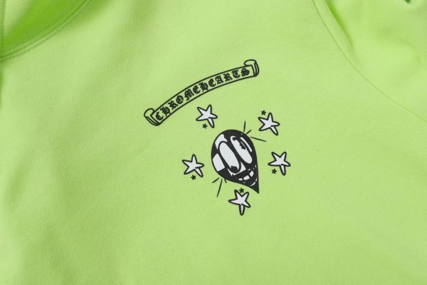 13434631236748718 CHROME HEARTS パーカー 荧光绿