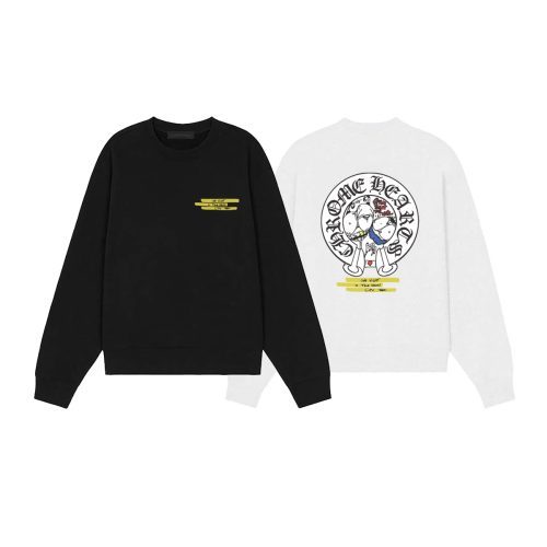 13434631475575304 CHROME HEARTS ラウンドネックパーカー 黑