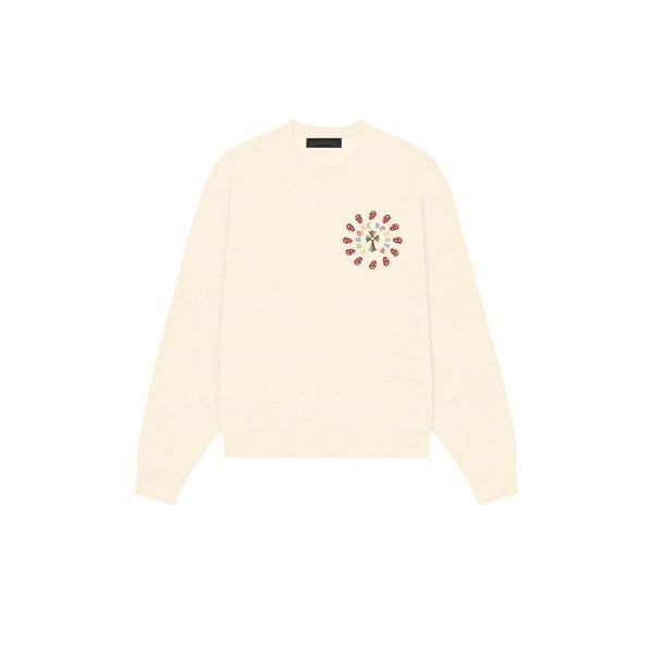 CHROME HEARTS ラウンドネックパーカー 米白