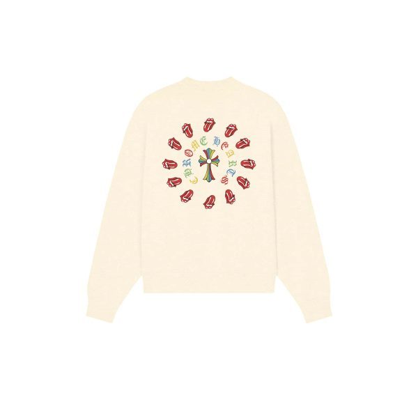 CHROME HEARTS ラウンドネックパーカー 米白