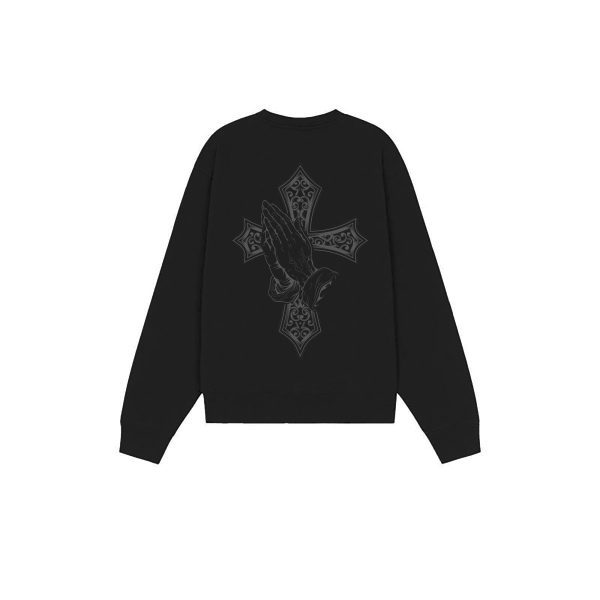 CHROME HEARTS ラウンドネックパーカー 黑