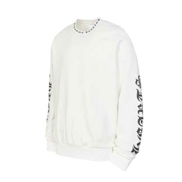 CHROME HEARTS ラウンドネックパーカー 白