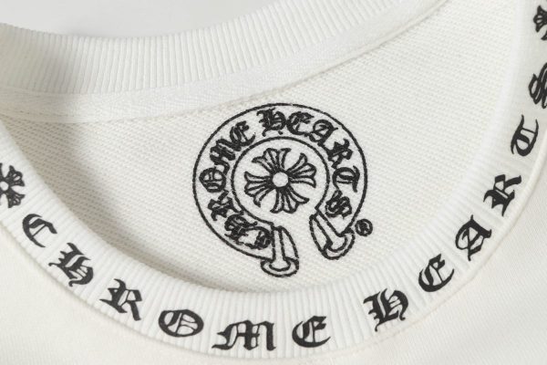 CHROME HEARTS ラウンドネックパーカー 白