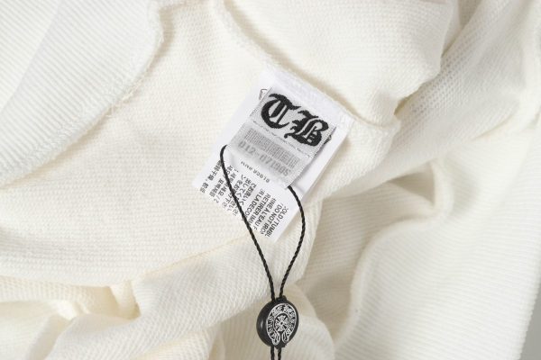 CHROME HEARTS ラウンドネックパーカー 白
