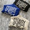 Stussy ベースボールジャケット 背面ロゴプリント マルチカラー