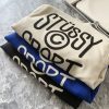 Stussy ベースボールジャケット 背面ロゴプリント マルチカラー