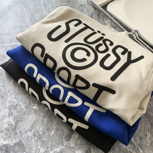 Stussy ベースボールジャケット 背面ロゴプリント マルチカラー