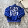 Stussy ベースボールジャケット 背面ロゴプリント マルチカラー