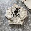 Stussy ベースボールジャケット 背面ロゴプリント マルチカラー